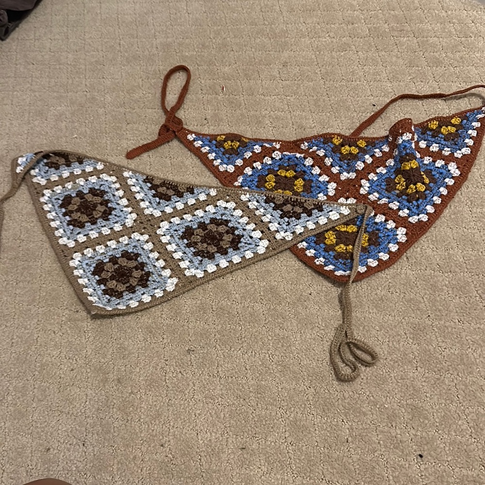 knit hair bandanas